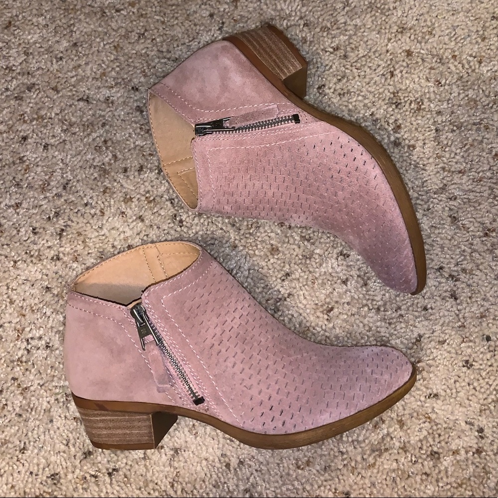NEVER WORN! Blush Suede Lucky Brand Booties